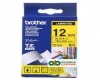 Brother TZ631 12 mm, must kollasel taustal